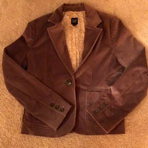 GAP brown velour blazer
